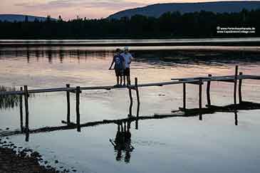 Sonnenuntergang Angeln Bras d'Or Lake Ferienhaus Kanada